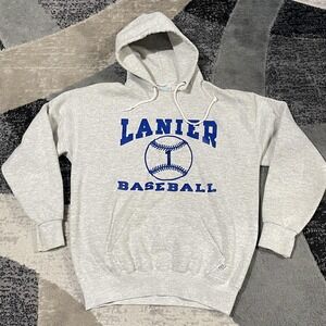 Discus Athletic Lanier Baseball Sweatshirt Hoodie Men Large Gray Pullover USA